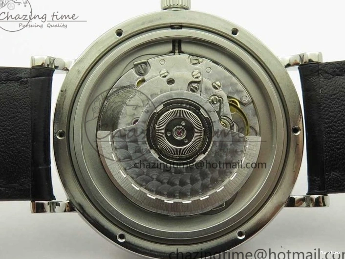 MIROTIME 0102 Portofino Automatic SS FKF 1:1 Best Edition White Dial SS Markers on Black Leather Strap A QuickDry 7138